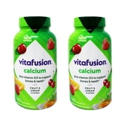 Vitafusion Chewable Calcium Gummy Vitamins, Fruit and Cream Flavored, 100 Count