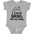 thumbnail image 3 of Inktastic I Love Biking with Daddy Boys or Girls Baby Bodysuit, 3 of 5