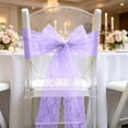 thumbnail image 5 of AUNVITO Chair Back Gauze Chair Back Decoration Lace Jacquard 7 x 108 Inch Chair Sash Bow Tie for Wedding Party Home Decoration Item, 5 of 6