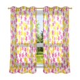 thumbnail image 6 of Yayeee Window Curtains Set of 2 for Living Room Light Filtering 63"x52", Yellow Stars Pattern, 6 of 7