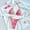 02-Pink, variant on Women's Bikini Set Floral Print Triangle Cute Two Piece Swimsuit Halter Neck Bathing Suit for Beach Summer Vacation