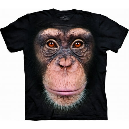 Kids 100% Cotton Chimp Face Graphic Animal Novelty T-Shirt NEW