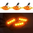 thumbnail image 3 of 3pcs Fluid Amber Yellow LED Light, Suitable , Motorcycles, Scooters, Trailers - Yellow, 3 of 8