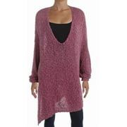 FREE PEOPLE $128 Womens New 1757 Purple Vertigo Asymmetrical Sweater S B+B