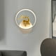 thumbnail image 5 of Aplique de pared Ciervos Accesorios de iluminación Lámpara montada en la Ciervo Sika Derecha jinwen Luces de pared del dormitorio, 5 of 7
