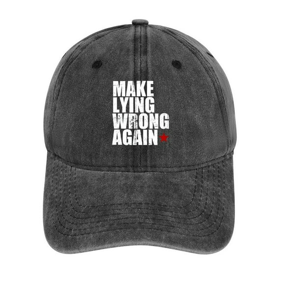 Make Lying Wrong Again Effortless Classic Baseball Cap – Adjustable Cotton Hat for Men & Women, Casual Outdoor Style