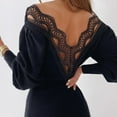 thumbnail image 4 of Utoimkio Women's Long Sleeve Lace Backless Midi Dress Elegant A-Line Party Long Dresses for Women, 4 of 7