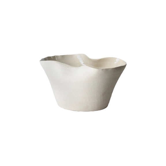 Serene Spaces Living 10.5" Curvia Matte Ceramic Vase