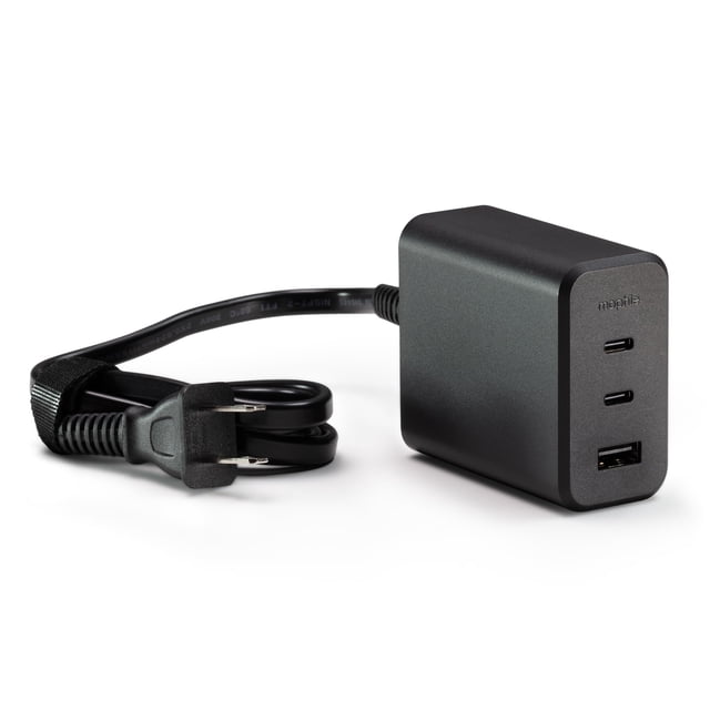 Cargador Mophie GaN de 100 W de 3 puertos USB-C PD con cable de 1,5 m