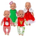thumbnail image 4 of Stijggn B*aby Doll Clothes Christmas Halloween Doll Dress Cute Dolls Overalls Lifelike Reborn B*aby Doll Accessories Fashion Doll Clothes for 18 Dolls, 4 of 6