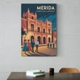 thumbnail image 6 of Vintage Retro Travel Poster Wall Art Museo Casa De Montejo Merida Mexico Colonial Evening Twilight Scene Print Print Poster, 6 of 8