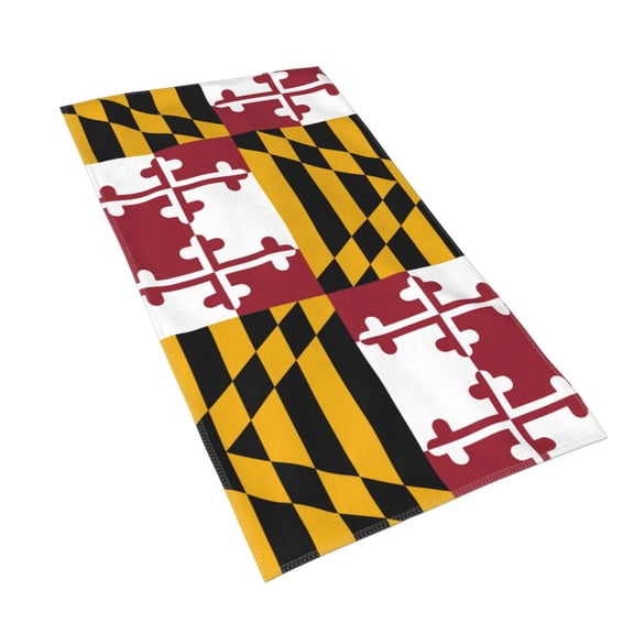 Maryland-Flag Hand Towel For Bathroom Kitchen Absorbent Soft Home Face Bath Towels 27.5 X 15.7 Inches
