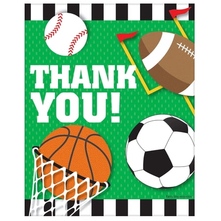 All Star Birthday Thank You Postcards W/ Envelopes (8ct)