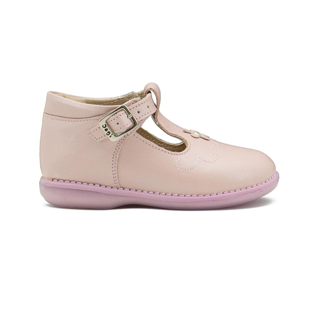 Zapato Dogi Para Niña Con Soporte Arco Piel Ajuste Hebilla rosa 15