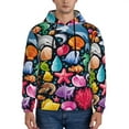 thumbnail image 2 of Zufioo Underwater Diving Animals Design Fleece Comfortable Hoodie for Mens,Sweatshirt for Men,Pullover Hooded Sweatshirt for Men -Small, 2 of 5