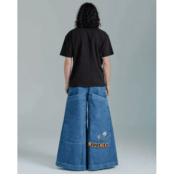 JNCO Jeans New Y2K Harajuku Hip Hop Letter Embroidered