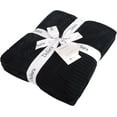 thumbnail image 4 of Delara Organic Cotton Throw Blanket 50x70 inches, GOTS Certified Cable Knitted Throws Blanket for Sofa Couch Bed, Baby Nursery, Lightweight Cozy Warm Decorative Blanket All Season Use, 4 of 5