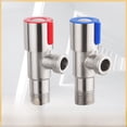 thumbnail image 1 of Válvula triangular de acero inoxidable 304, válvula de 4 puntos para uso doméstico, válvula de agua fría y caliente, interruptor de válvula en forma de ocho, 1 of 1