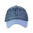 thumbnail image 2 of C.C Unisex Abstract Navajo Weaved Panel Adjustable Precurved Baseball Cap Hat, Blue, 2 of 4
