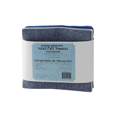 - Ntnl NonWvns Wool Felt 20/35% 6x6 Frost Collection