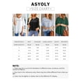 thumbnail image 5 of Asyoly Women's Summer Casual Swiss Dot Blouse Crew Neck Loose Fit Tops Short Sleeve Lace Tees, 5 of 5