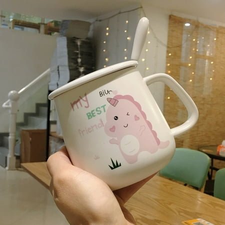 

Homeex Cute Mug With Lid For Female Dormitory Home Breakfast Cup H