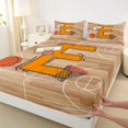 thumbnail image 3 of Homewish Initial E Letter Twin Sheet Sets for Teen, Basketball Sports Lover Twin Fitted Sheet, Cartoon Ball Player Flat Sheet, Luxury Bedroom Decor, 3-Piece, 3 of 7