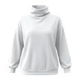 thumbnail image 7 of Turtleneck Pullover Sweatshirt for Women Oversized Long Sleeve Basic Casual Everyday Fall Winter Top, 7 of 7