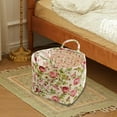 thumbnail image 2 of Extra Large Fabric Storage Basket – Boho Floral Laundry Hamper with Carry Handles, Foldable Clothes Organizer for Bedroom, Office, Travel & Shopping (Floral Pattern, Durable Canvas), 2 of 4