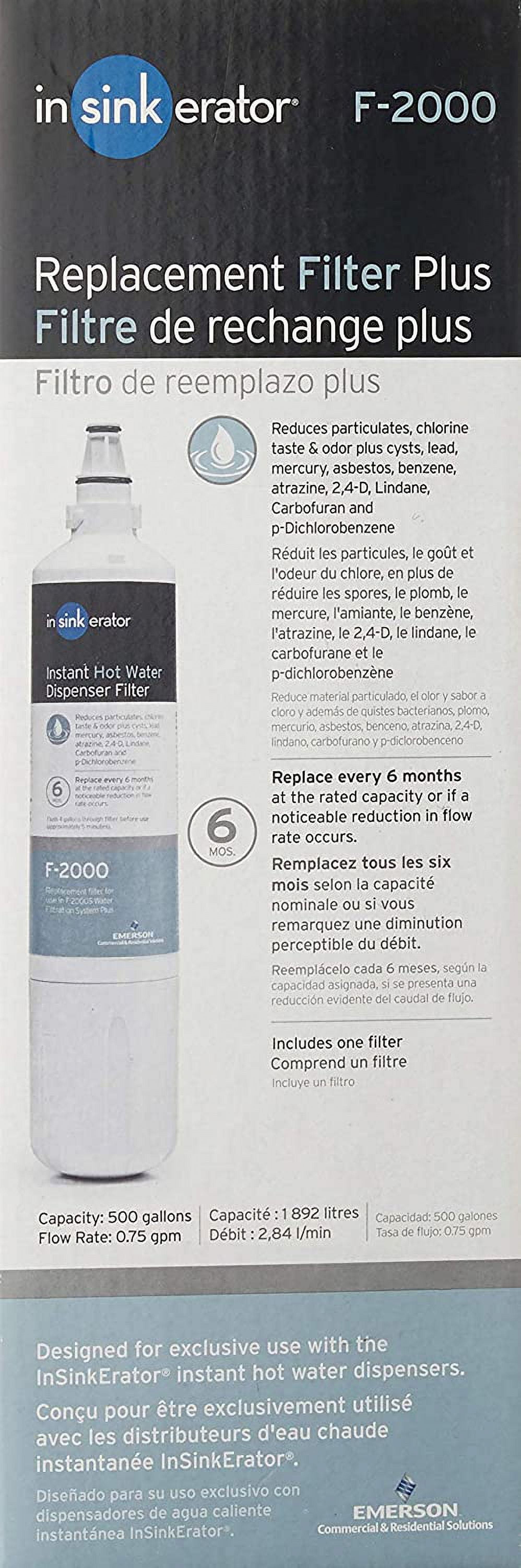 InSinkErator F-2000 Replacement Water Filter, 1-Pack