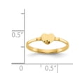 thumbnail image 3 of 14K Yellow Gold Ring Band Signet Heart, Size 8, 3 of 5