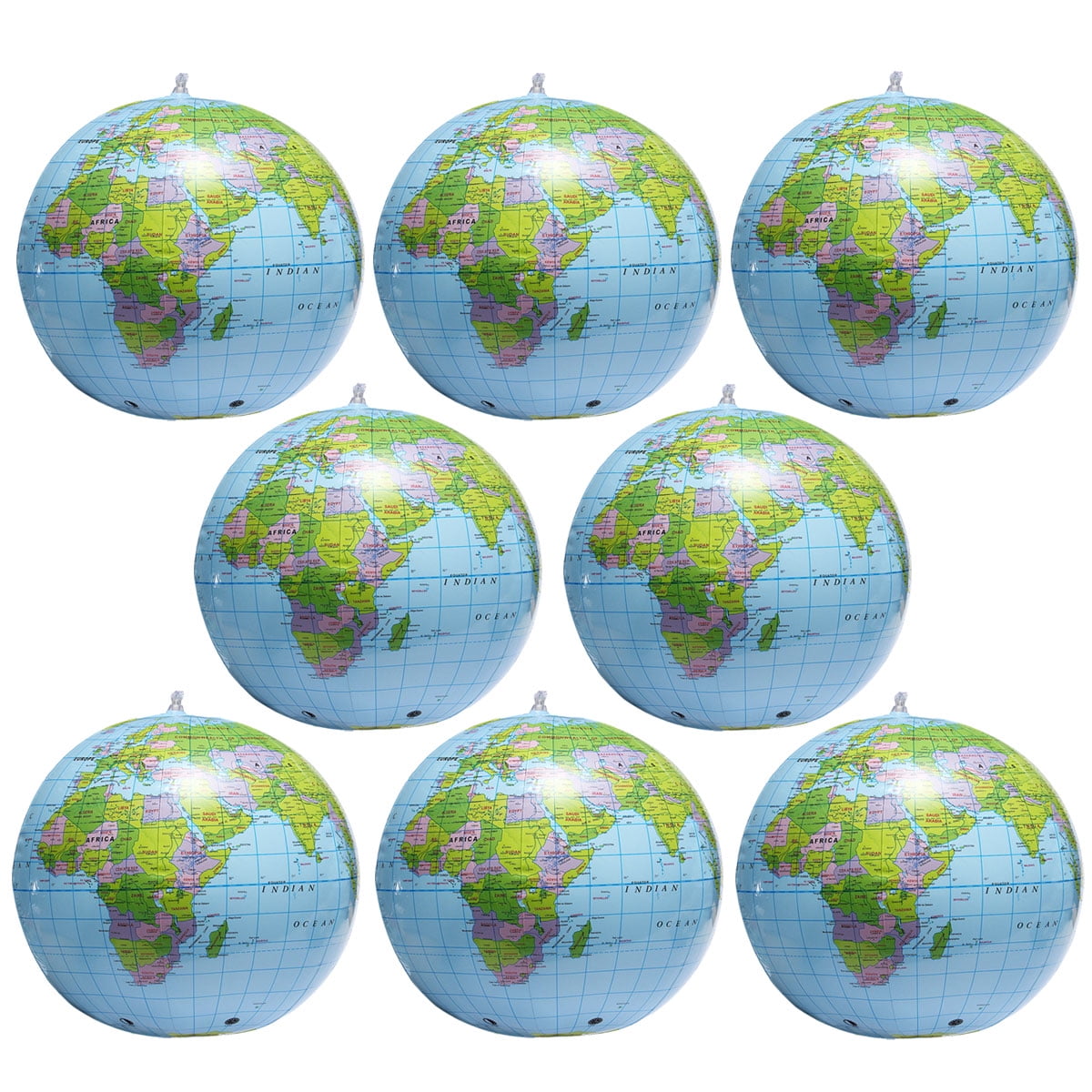 38CM PVC Inflatable Blow Up World Globe Earth Atlas Ball Map Geography Toy Tutor 