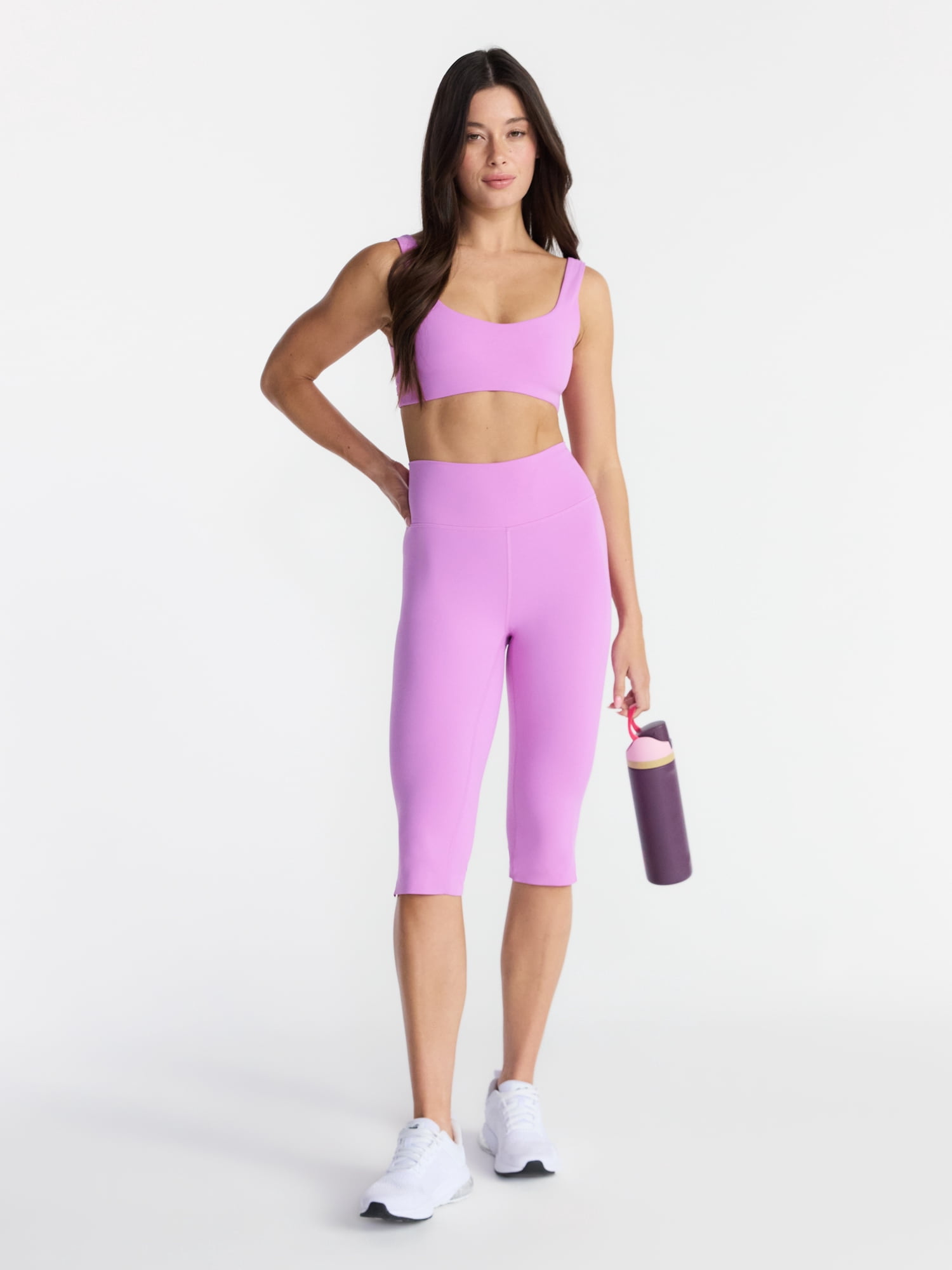 Avia Women's and Women's Plus SoftSculpt Capri Leggings, 16.5" Inseam, Sizes XS-4X