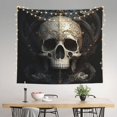 thumbnail image 2 of Yiaed Gold Pattern Skull Print Tapestry for Bedroom,Tapestry Wall Tapestries, Tapestry Aesthetic for Living Room Dorm Room 51" X 60", 2 of 6