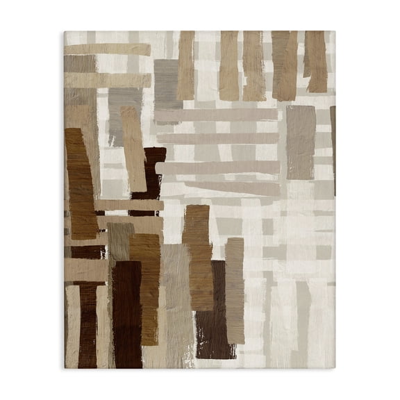 Stupell Industries Southwestern Brown Crosshatched Pattern Canvas Art, 16 x 20, by Amber Sterling