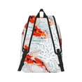 thumbnail image 3 of Balery Koi Fish Corals,Spring Summer Vintage Canvas Backpack for Men and Women - Large Capacity, Durable Travel Laptop Bag for School, Work, Hiking, and Outdoor Activities, 3 of 7