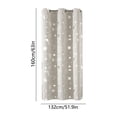 thumbnail image 2 of Tauxra Rideaux d'Extérieur à Motif d'Étoiles 52x63 Po Polyester Noir Rideaux Multicolores pour Chambre Salon Déco, 2 of 7