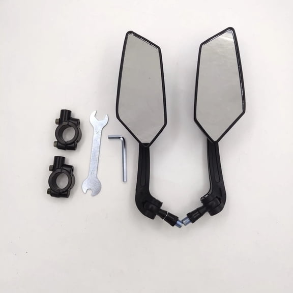 2 Pack Bike Mirrors, eBike Mirrors for Handlebars, 360° Adjustable Safety Bicycle Rear View Mirrors, Scratch Resistant Glass Lens, Bicycle Universal Fit Accessories