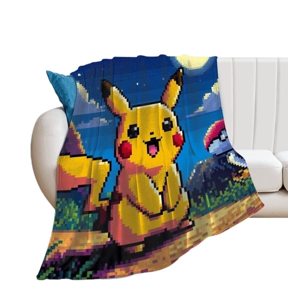 Anime Pokemon Blankets Pokémon Throw Blanket 60"*80"（150*200cm） Pokémon Merch for Kids