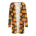thumbnail image 5 of MesaSe Cardigan Manteau Mi-Long Décontracté de Mode pour Femmes d'Halloween à Imprimé Floral Kaki P, 5 of 5