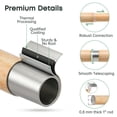 thumbnail image 2 of NewBuros Wood Curtain Rod for Windows 32 to 144 Inch, 1" Diameter Heavy-Duty Curtain Rods Set, with Decorative Embossed Wood Grain Leaf Finial, Sturdy Rust-Proof Adjustable Design, Brown, 2 of 8