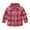 Red, variant on WOYY Toddler Girls Plaid Long Sleeve Shirt Unisex Casual Button Down Shirt, Sizes 1-6