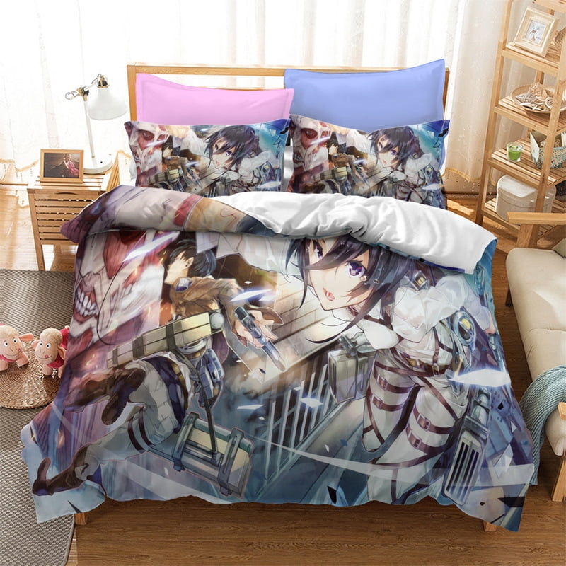3pcs Anime Duvet Cover Bed Sets, Lightweight Duvet Cover Uk