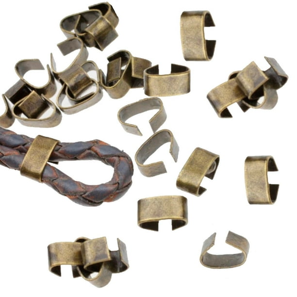 comment Surrounded Surrey Fold Over Crimp Connectors for Paracord Leather Craft Jewelry 50 Pieces -  Walmart.com