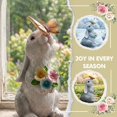 thumbnail image 4 of Solar Garden Statues Rabbit with Butterfly and LED Solar Flower Lights, Cute Waterproof Resin Outdoor Decorations for Patio Yard Lawn, Gifts for Housewarming$$Tools & Hardware Other, 4 of 6