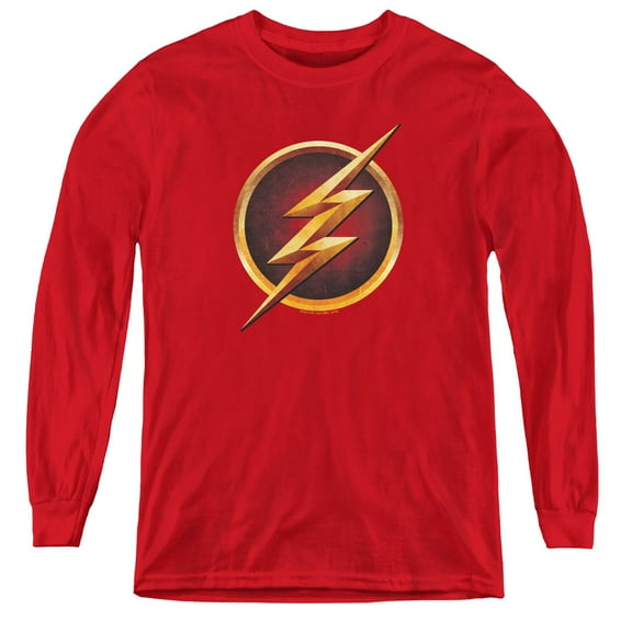 The Flash - Chest Logo - Youth Long Sleeve Shirt - Medium