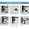 thumbnail image 5 of noir Porte-serviettes Salle De Bain Avec 4 Barres 180rotatives Sche-serviettes En Acier Inoxydable Sus304 32cm Porte Serviette Murale Sche-serviet, 5 of 5