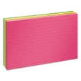 thumbnail image 3 of UNIVERSAL Ruled Neon Glow Index Cards 4 x 6 Assorted 100/Pack 47237, 3 of 3