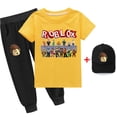 thumbnail image 1 of Juego de dos piezas Roblox Para niños y niñas camiseta de manga corta y sombrero BANYUO, 1 of 4