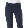 thumbnail image 4 of Fishers Finery Women's Ponte Stretch Skinny Straight Leg Business Casual Pants - Pull On Mid Rise with Belt Loops (Navy, XL Petite), 4 of 5